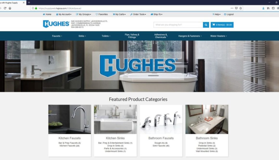 Hughes Supply Home Page Web Order Entry